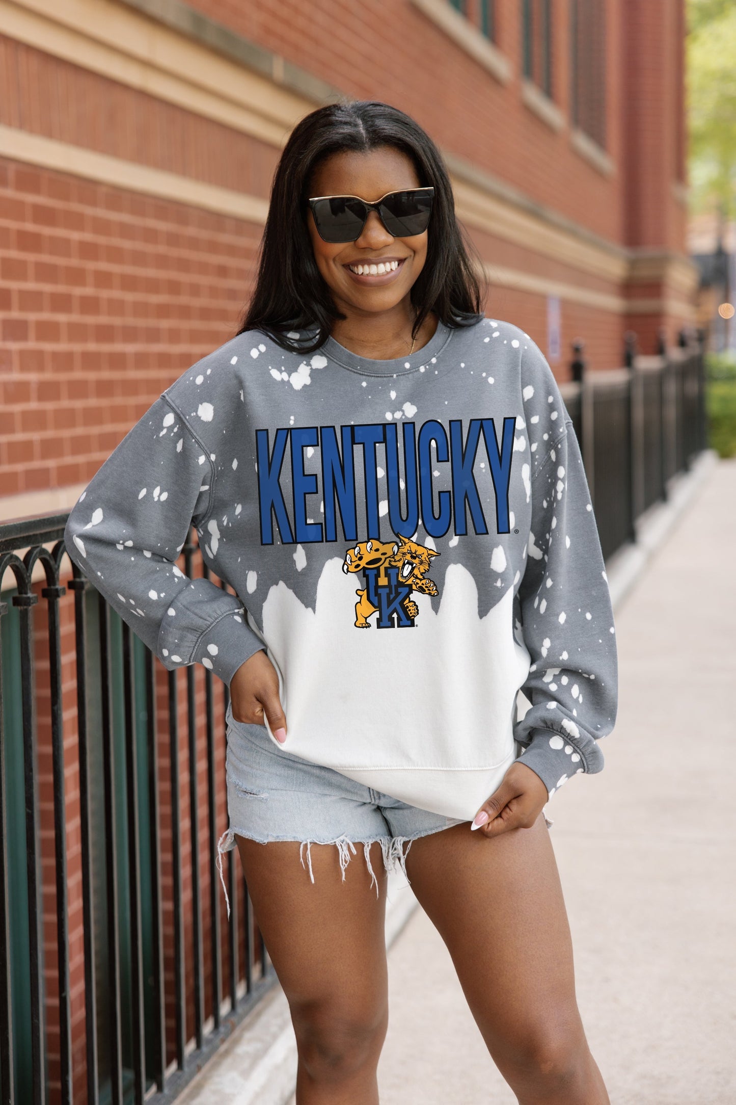 KENTUCKY WILDCATS CASUAL FAN LONG-SLEEVE FRENCH TERRY PULLOVER