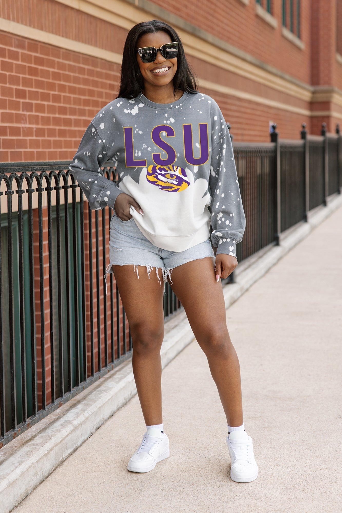 LSU TIGERS CASUAL FAN LONG-SLEEVE FRENCH TERRY PULLOVER