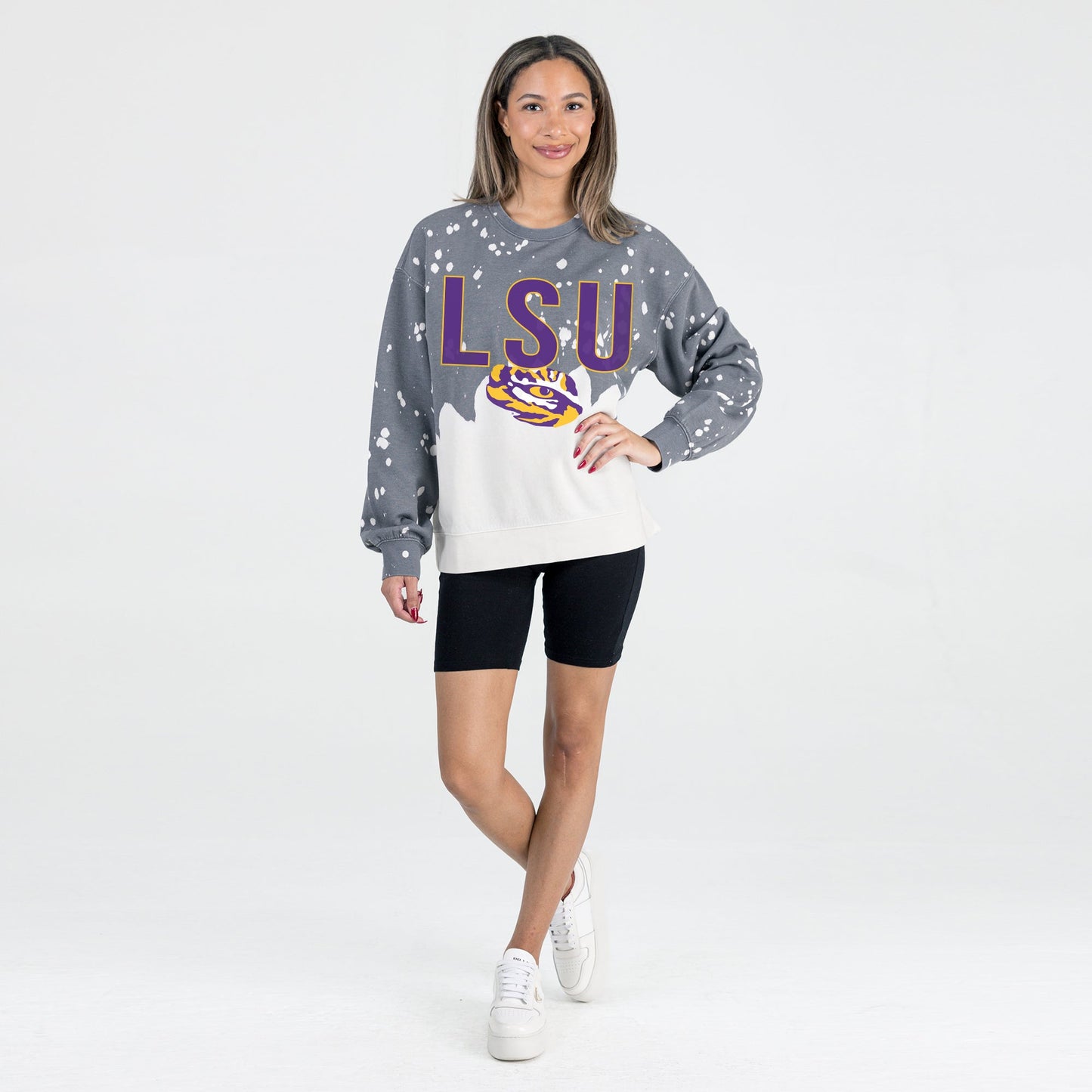 LSU TIGERS CASUAL FAN LONG-SLEEVE FRENCH TERRY PULLOVER