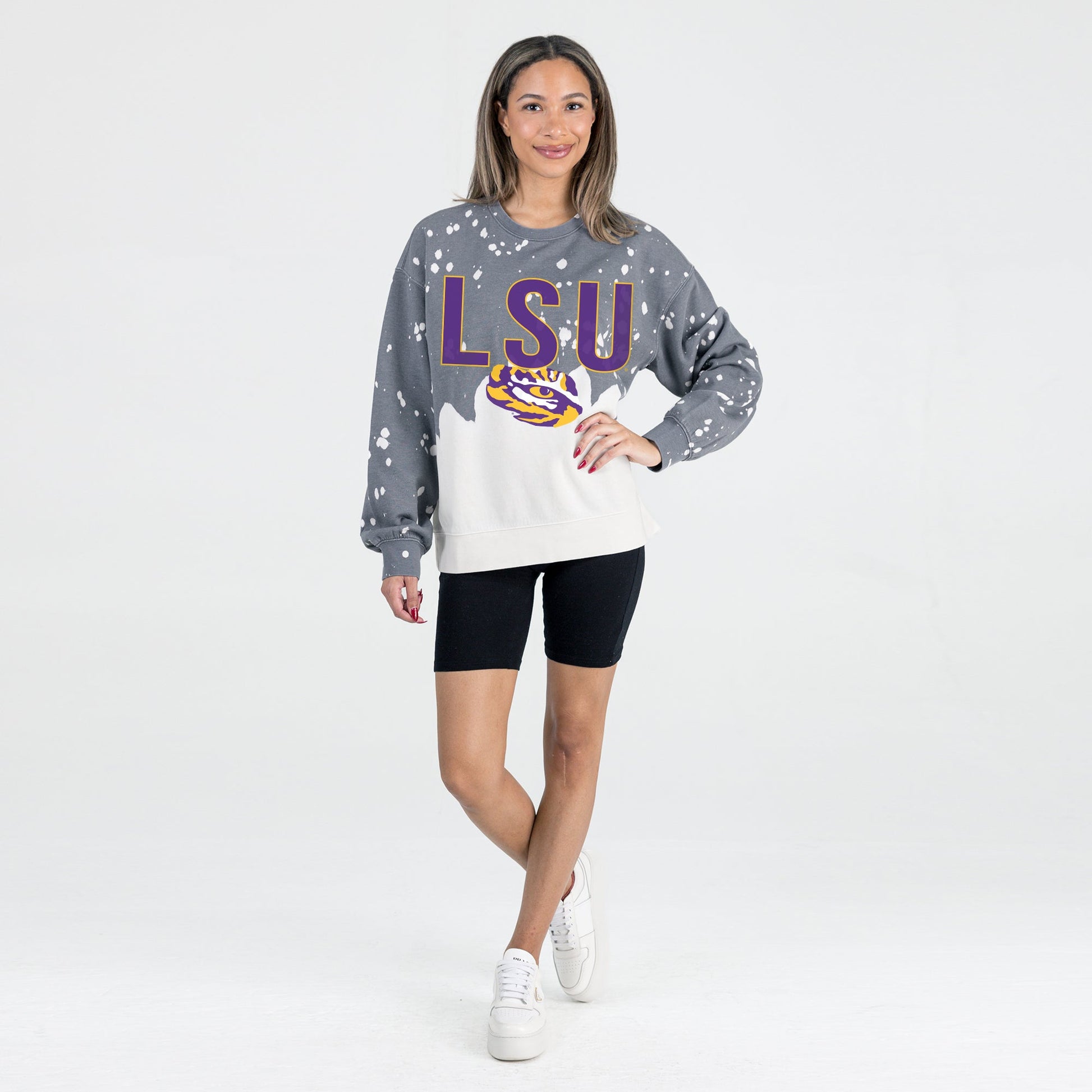 LSU TIGERS CASUAL FAN LONG-SLEEVE FRENCH TERRY PULLOVER