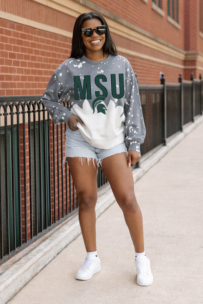 MICHIGAN STATE SPARTANS CASUAL FAN LONG-SLEEVE FRENCH TERRY PULLOVER