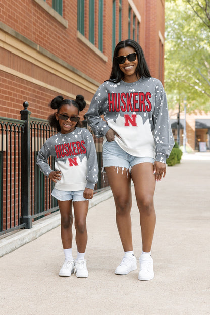 NEBRASKA CORNHUSKERS CASUAL FAN LONG-SLEEVE FRENCH TERRY PULLOVER