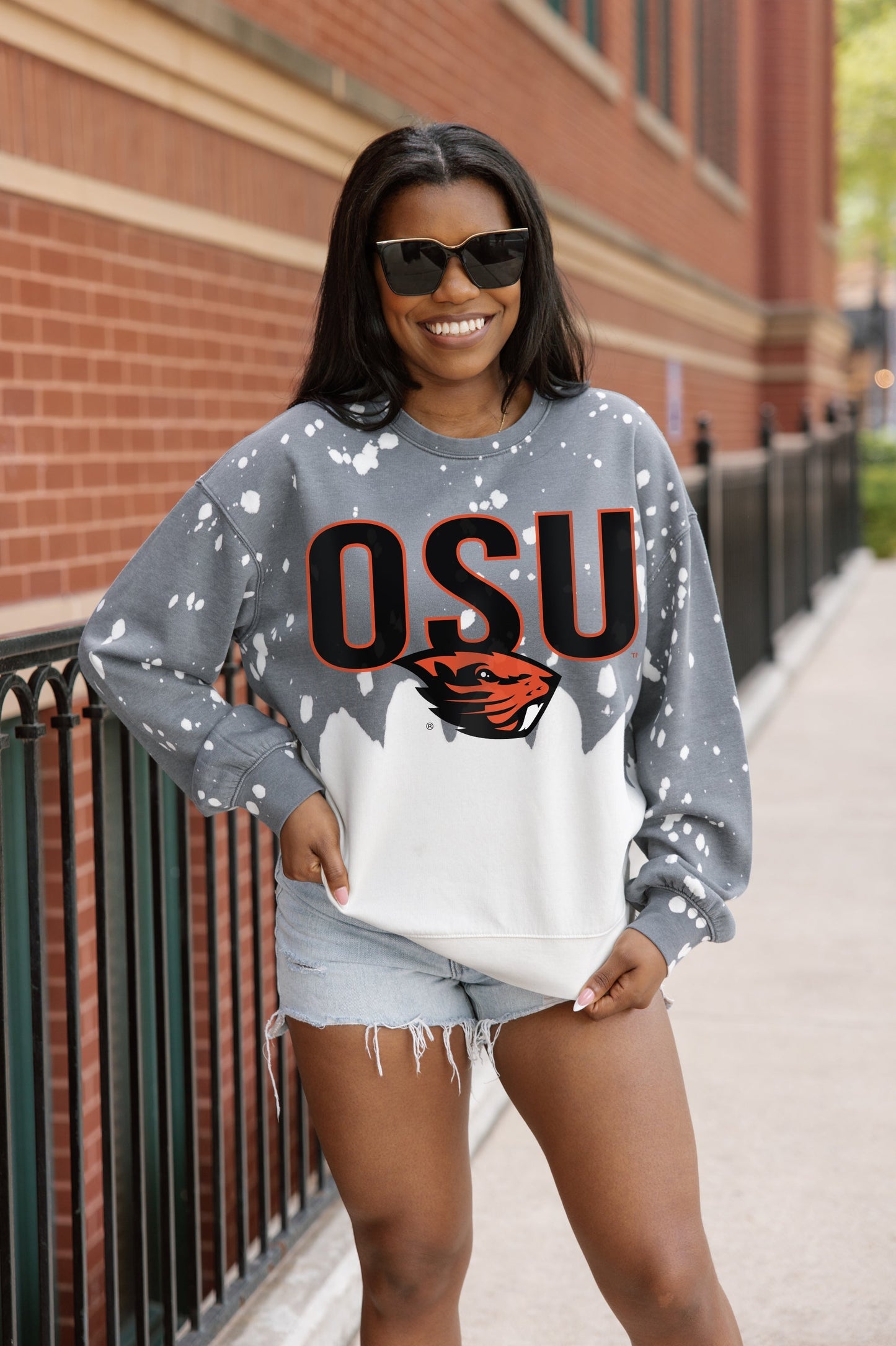 OREGON STATE BEAVERS CASUAL FAN LONG-SLEEVE FRENCH TERRY PULLOVER