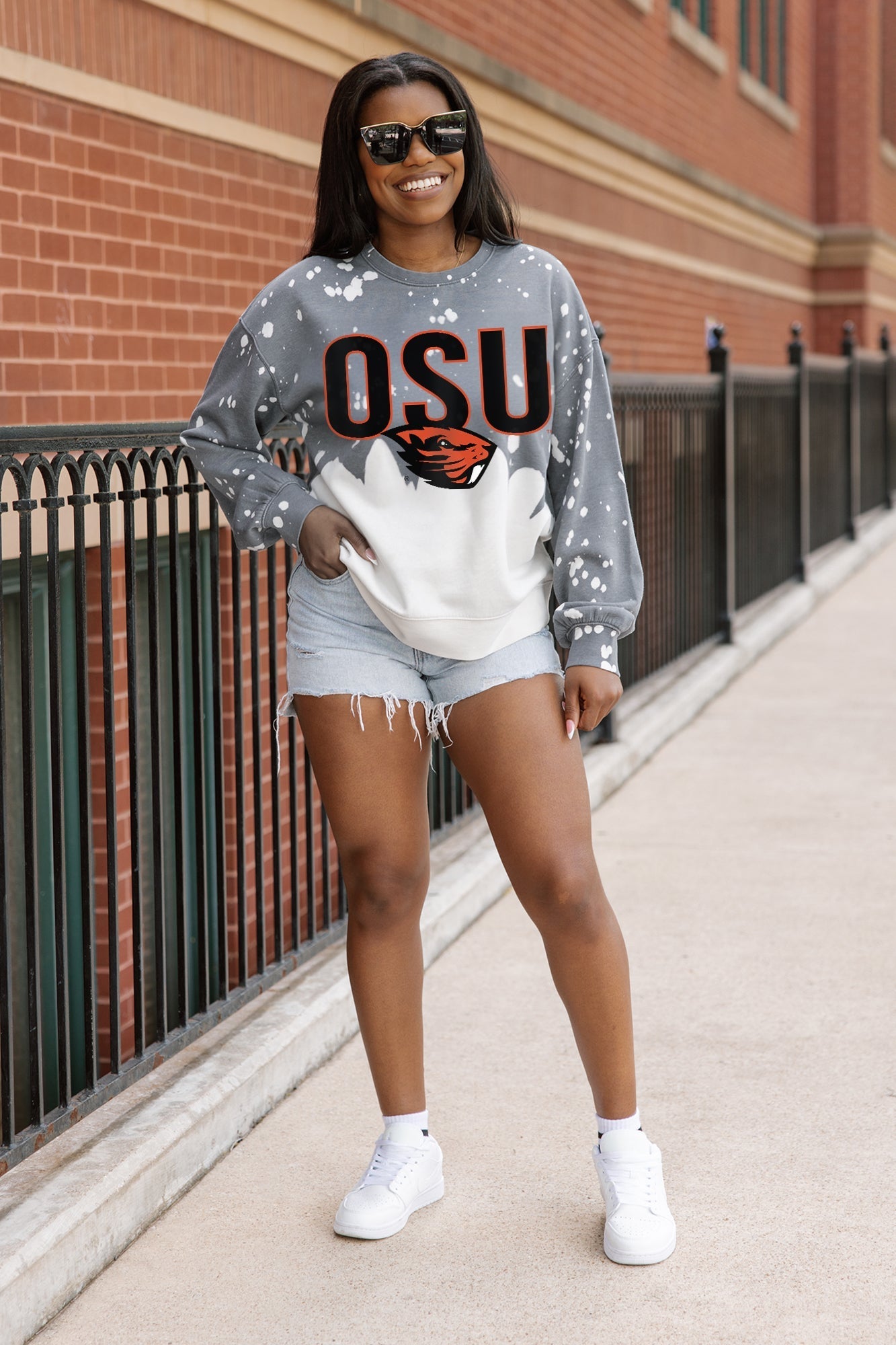 OREGON STATE BEAVERS CASUAL FAN LONG-SLEEVE FRENCH TERRY PULLOVER