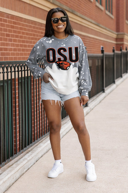 OREGON STATE BEAVERS CASUAL FAN LONG-SLEEVE FRENCH TERRY PULLOVER