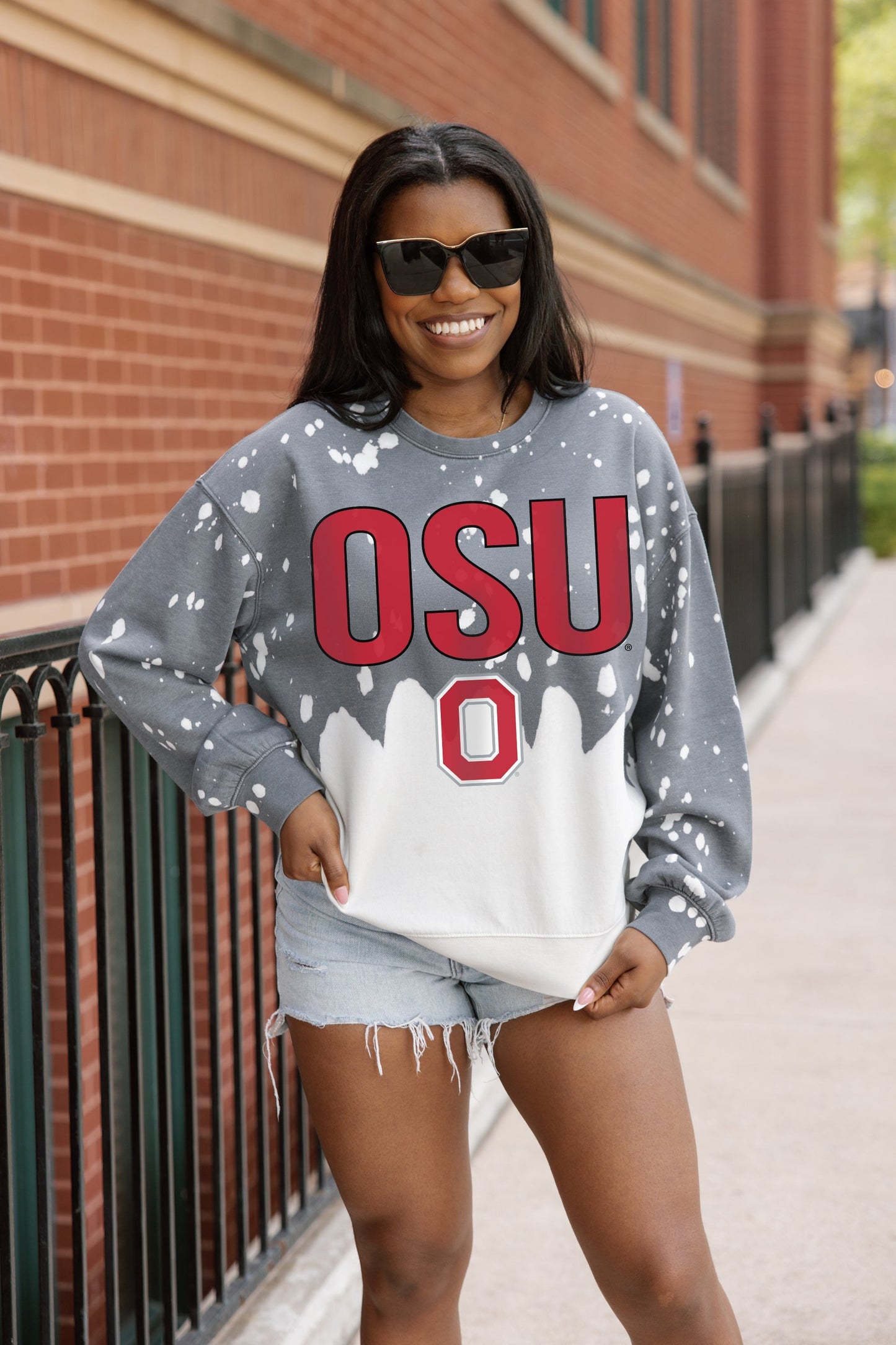 OHIO STATE BUCKEYES CASUAL FAN LONG-SLEEVE FRENCH TERRY PULLOVER