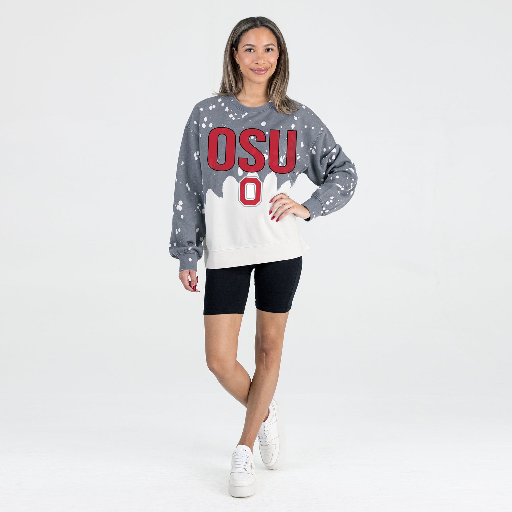 OHIO STATE BUCKEYES CASUAL FAN LONG-SLEEVE FRENCH TERRY PULLOVER