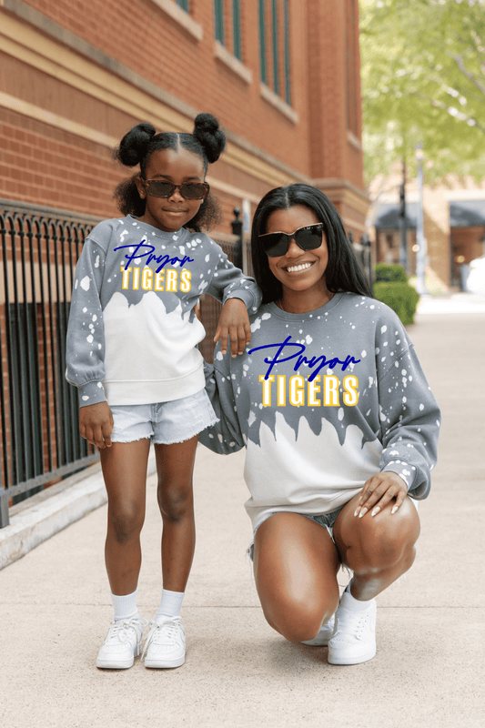 PRYOR TIGERS BLEACH WASH PULLOVER - The Club