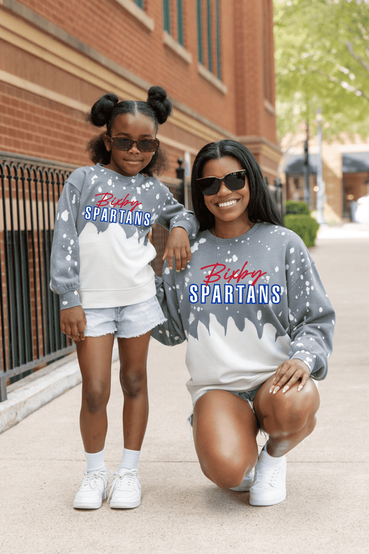 BIXBY SPARTANS BLEACH WASH PULLOVER