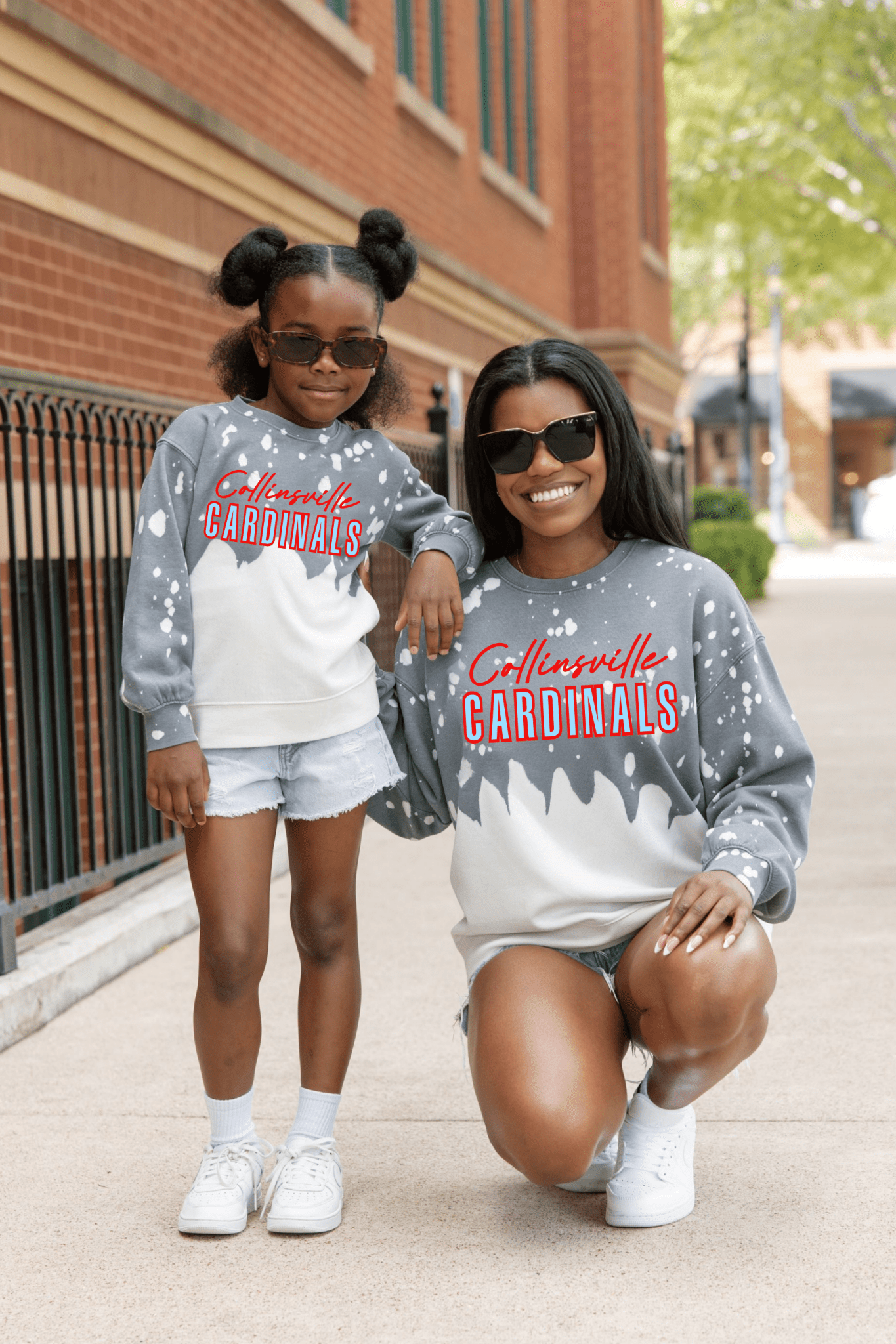 COLLINSVILLE CARDINALS YOUTH BLEACH WASH PULLOVER - The Club