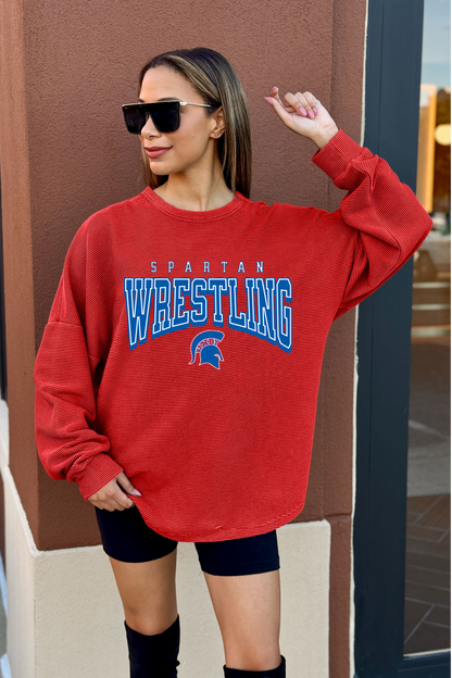 BIXBY WRESTLING WASHED CORDED PULLOVER