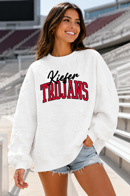 CUSTOM LOGO STAR EMBOSSED SWEATSHIRT