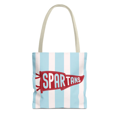 Spartans Pennant Striped Tote Bag