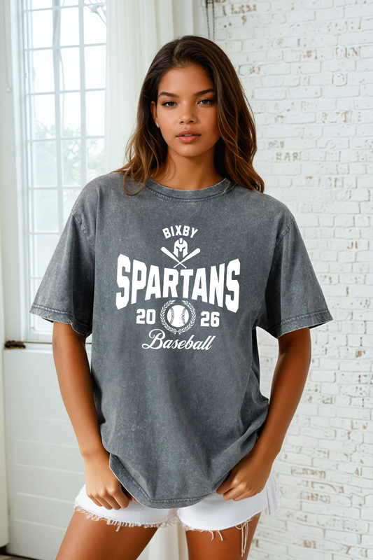 BIXBY BASEBALL VINTAGE WASH BOYFRIEND TEE