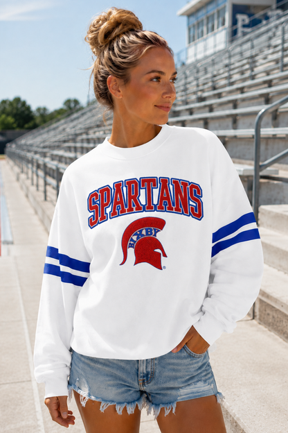 *PRE-ORDER* PB003 -  BIXBY SPARTANS APPLIQUE SWEATSHIRT