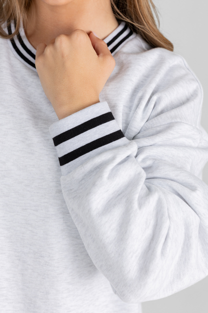 CUSTOM LOGO OVERSIZED RETRO RINGER SWEATSHIRT