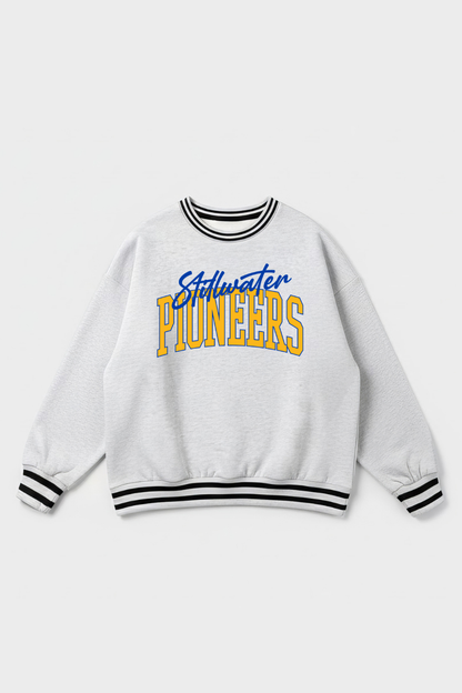 CUSTOM LOGO OVERSIZED RETRO RINGER SWEATSHIRT
