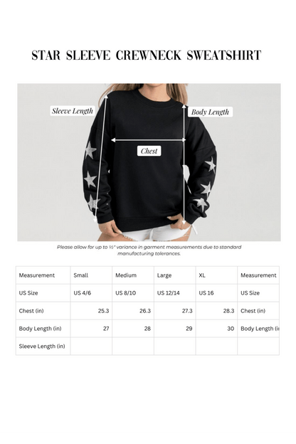 STILLWATER PIONEERS EMBELLISHED STAR SLEEVE CREWNECK SWEATSHIRT - The Club