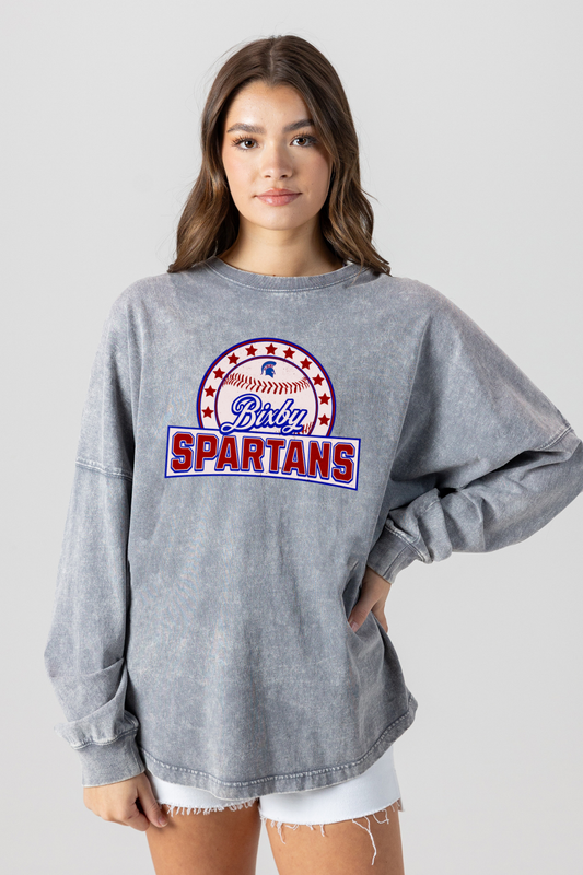 BIXBY BASEBALL FADED WASH PULLOVER