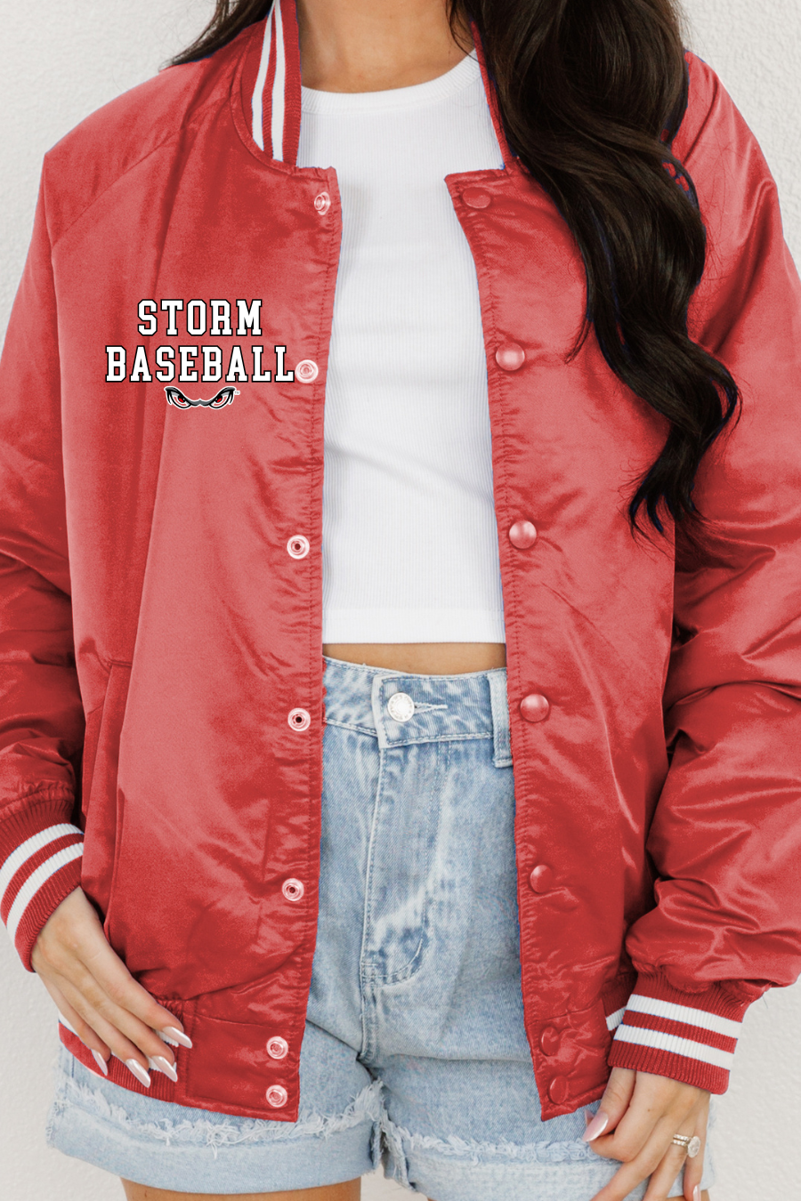 STB007-STORM BASEBALL UNISEX VARSITY JACKET - CUSTOM