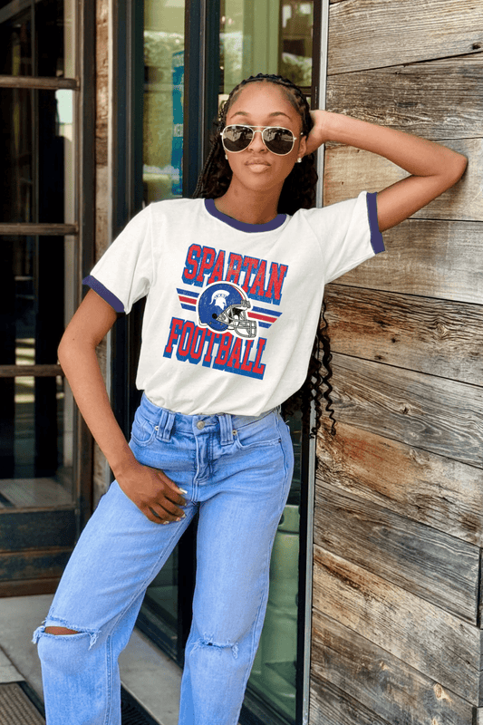 BIXBY SPARTANS RETRO RINGER TEE - The Club