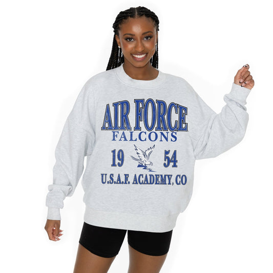 AIR FORCE FALCONS ALLEGIANCE LONG SLEEVE UNISEX FIT PREMIUM FLEECE CREWNECK SWEATSHIRT WITH RIBBED KNIT NECKLINE, WRIST, AND WAISTBAND - The Club