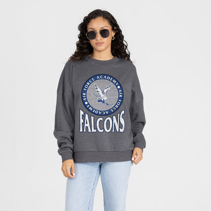 AIR FORCE FALCONS SATURDAY SEAL PREMIUM FLEECE DROP SHOULDER CREWNECK PULLOVER
