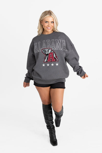 ALABAMA CRIMSON TIDE RISING STAR PREMIUM FLEECE CREWNECK PULLOVER
