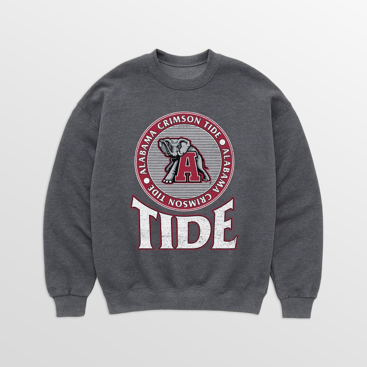 ALABAMA CRIMSON TIDE SATURDAY SEAL PREMIUM FLEECE DROP SHOULDER CREWNECK PULLOVER