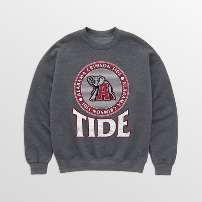 ALABAMA CRIMSON TIDE SATURDAY SEAL PREMIUM FLEECE DROP SHOULDER CREWNECK PULLOVER