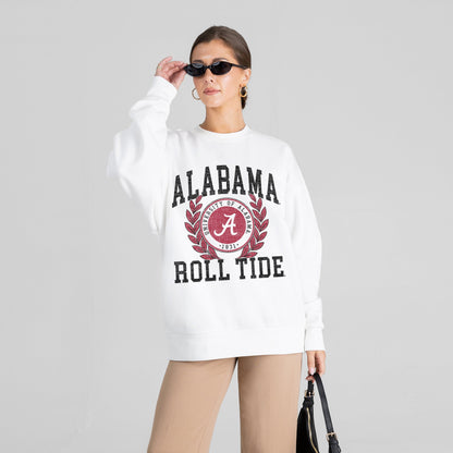 ALABAMA CRIMSON TIDE GOLD STANDARD PREMIUM FLEECE DROP SHOULDER CREWNECK PULLOVER