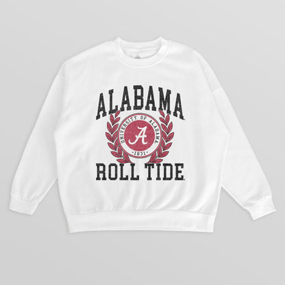 ALABAMA CRIMSON TIDE GOLD STANDARD PREMIUM FLEECE DROP SHOULDER CREWNECK PULLOVER
