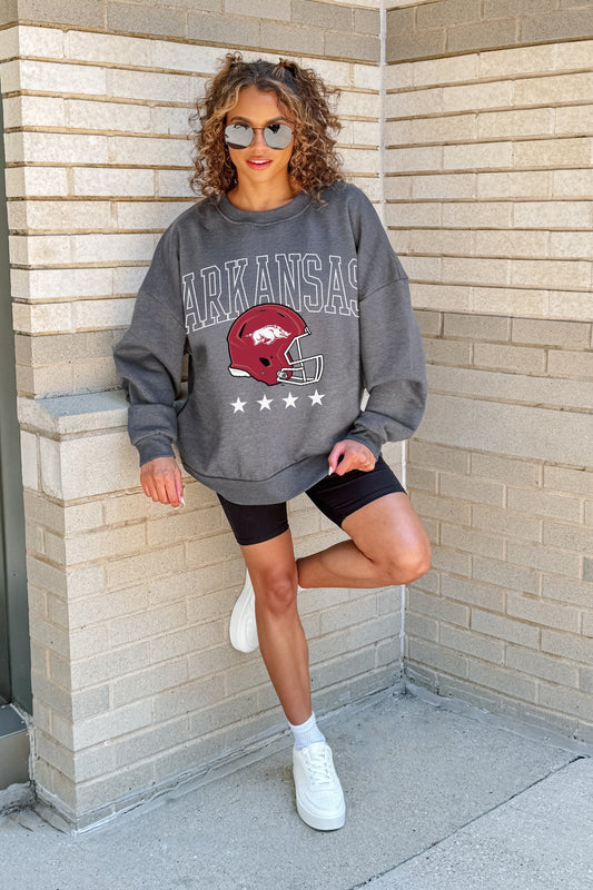 ARKANSAS RAZORBACKS RISING STAR PREMIUM FLEECE CREWNECK PULLOVER