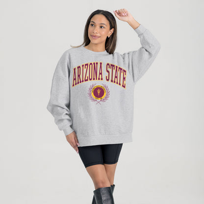 ARIZONA STATE SUN DEVILS TRADITION REFINED PREMIUM FLEECE CREWNECK PULLOVER