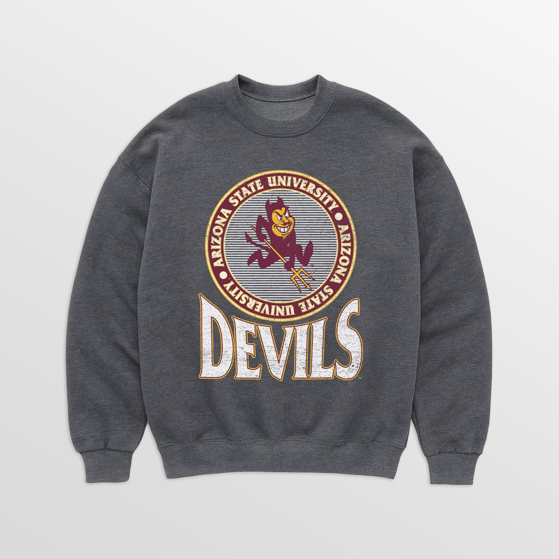 ARIZONA STATE SUN DEVILS SATURDAY SEAL PREMIUM FLEECE DROP SHOULDER CREWNECK PULLOVER