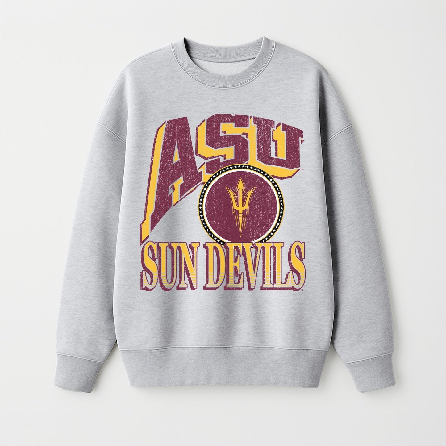 ARIZONA STATE SUN DEVILS GAME ON PREMIUM FLEECE DROP SHOULDER CREWNECK PULLOVER
