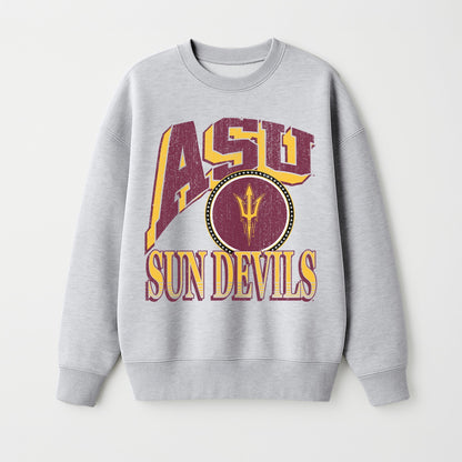 ARIZONA STATE SUN DEVILS GAME ON PREMIUM FLEECE DROP SHOULDER CREWNECK PULLOVER