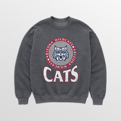 ARIZONA WILDCATS SATURDAY SEAL PREMIUM FLEECE DROP SHOULDER CREWNECK PULLOVER