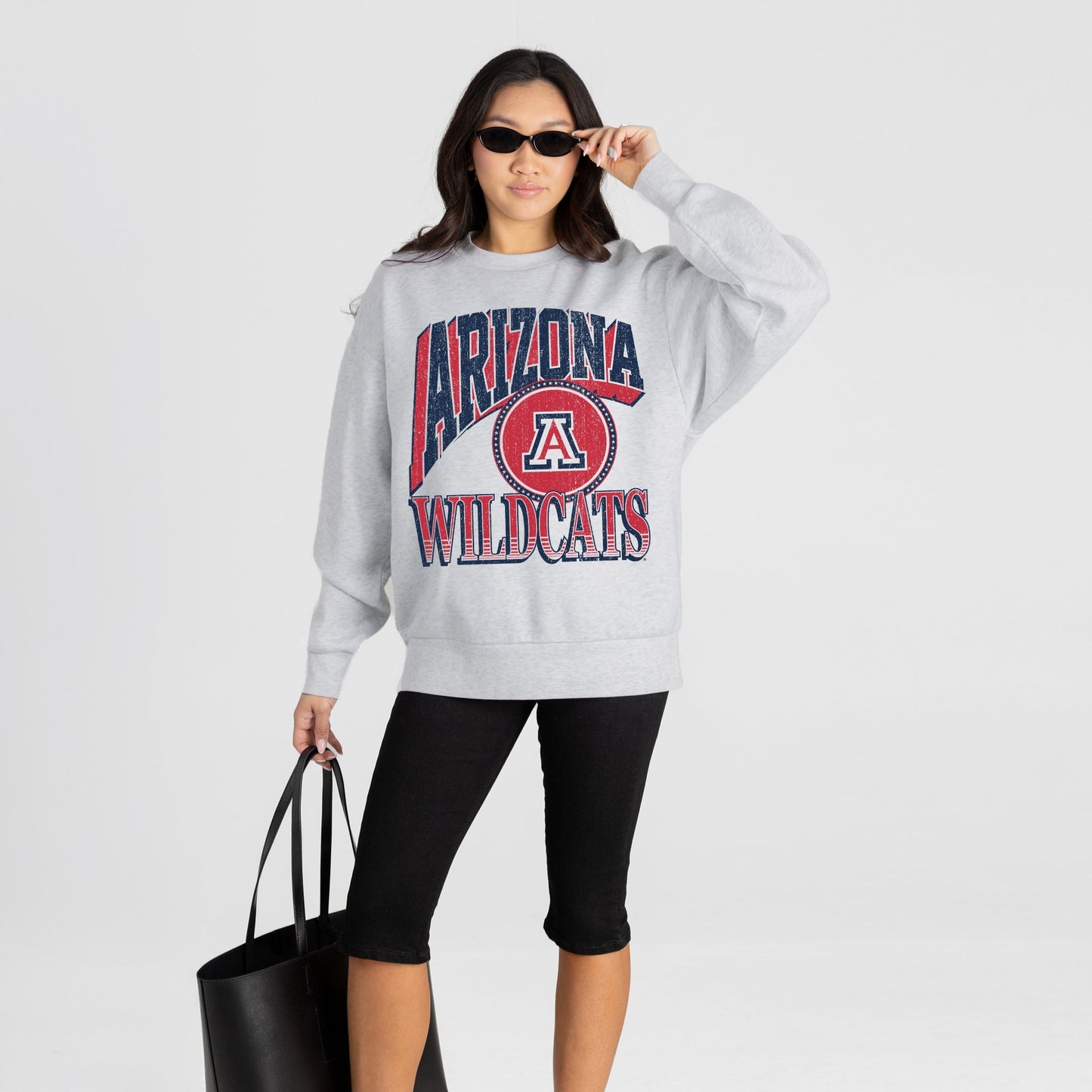 ARIZONA WILDCATS GAME ON PREMIUM FLEECE DROP SHOULDER CREWNECK PULLOVER