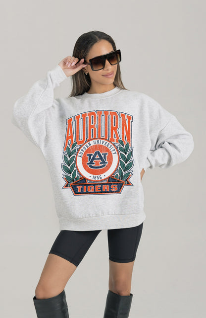 AUBURN TIGERS HERITAGE PREMIUM FLEECE DROP SHOULDER CREWNECK PULLOVER