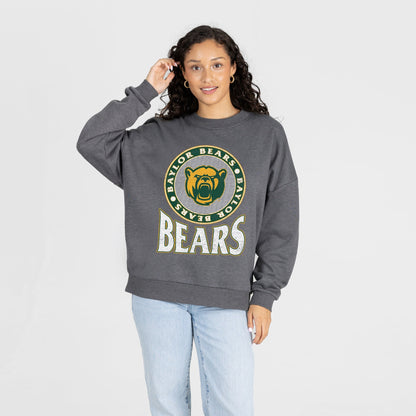 BAYLOR BEARS SATURDAY SEAL PREMIUM FLEECE DROP SHOULDER CREWNECK PULLOVER