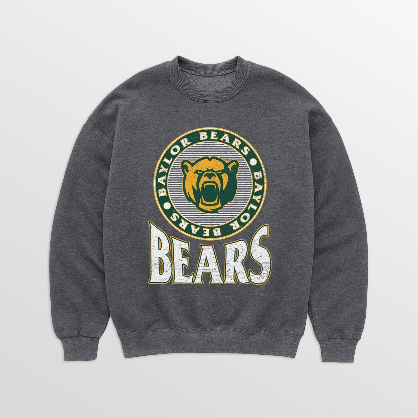 BAYLOR BEARS SATURDAY SEAL PREMIUM FLEECE DROP SHOULDER CREWNECK PULLOVER