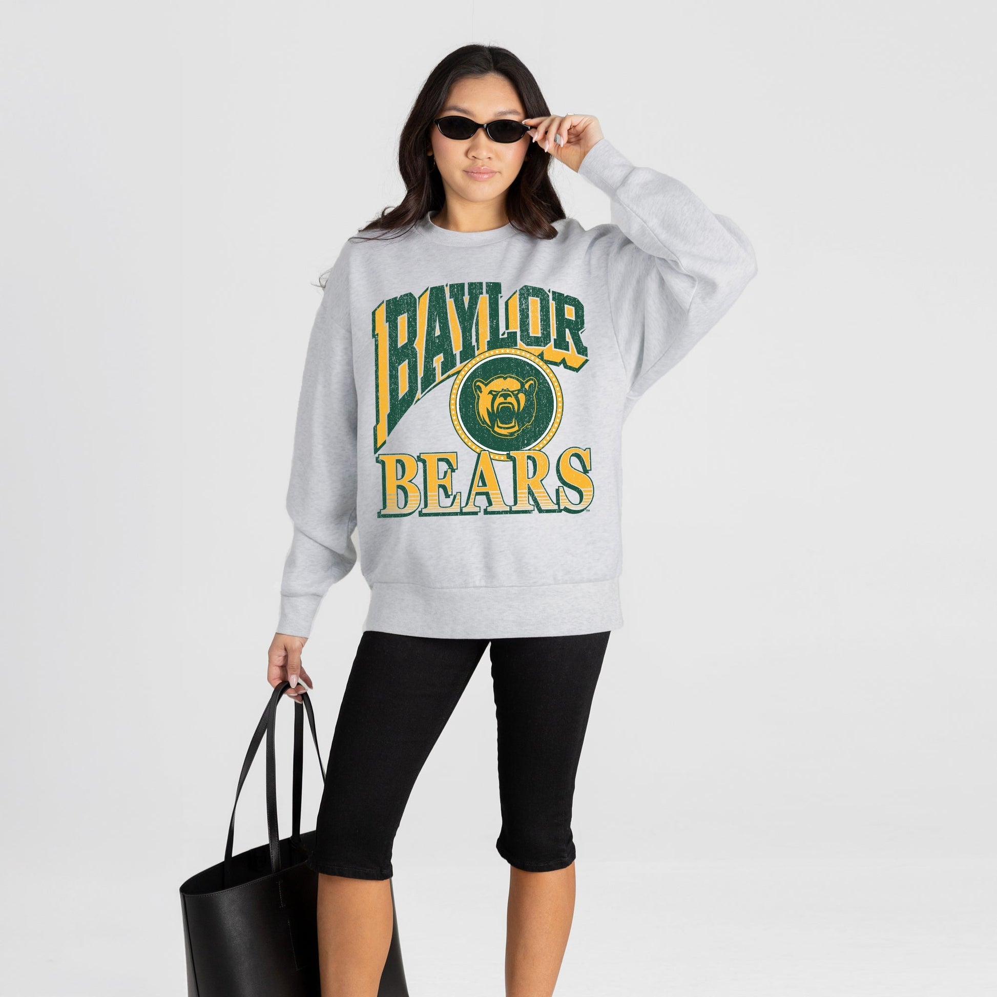 BAYLOR BEARS GAME ON PREMIUM FLEECE DROP SHOULDER CREWNECK PULLOVER