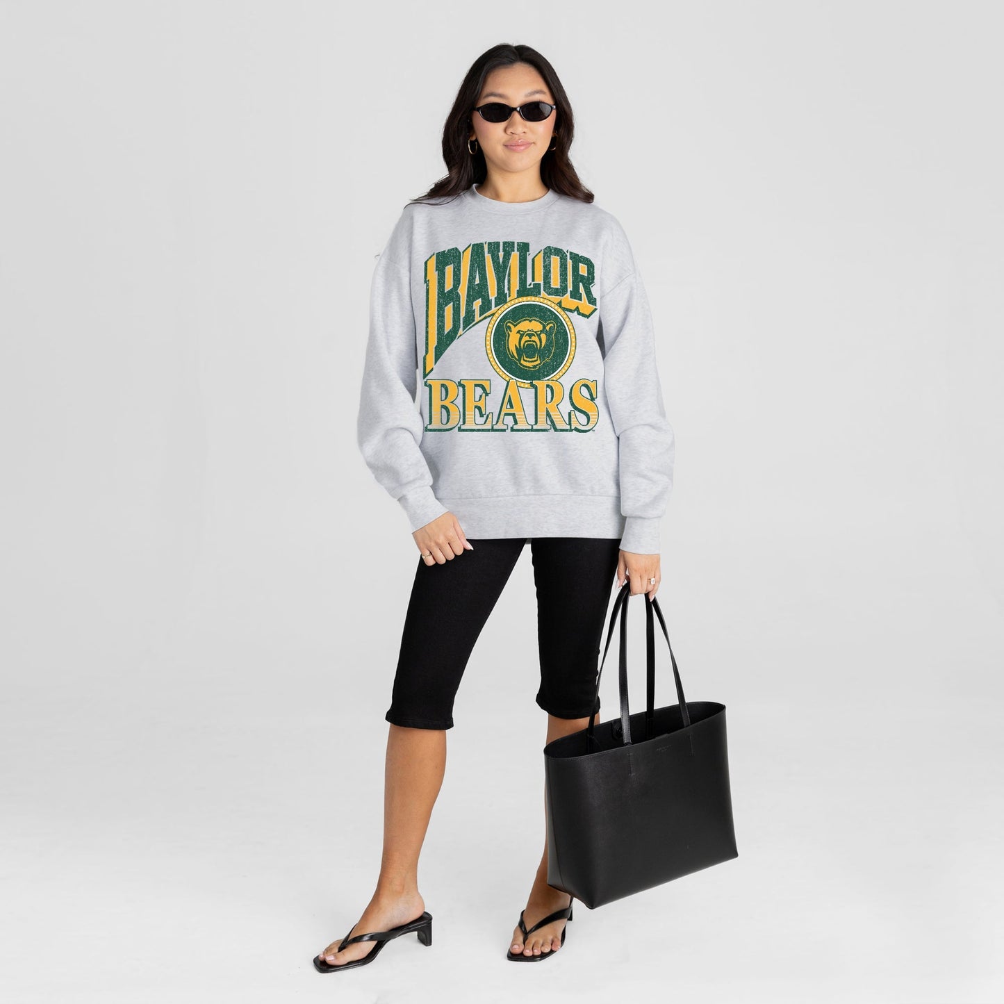 BAYLOR BEARS GAME ON PREMIUM FLEECE DROP SHOULDER CREWNECK PULLOVER
