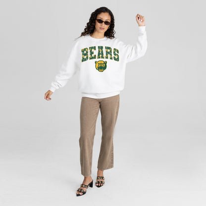 BAYLOR BEARS SWEET PLAY PREMIUM FLEECE DROP SHOULDER CREWNECK PULLOVER