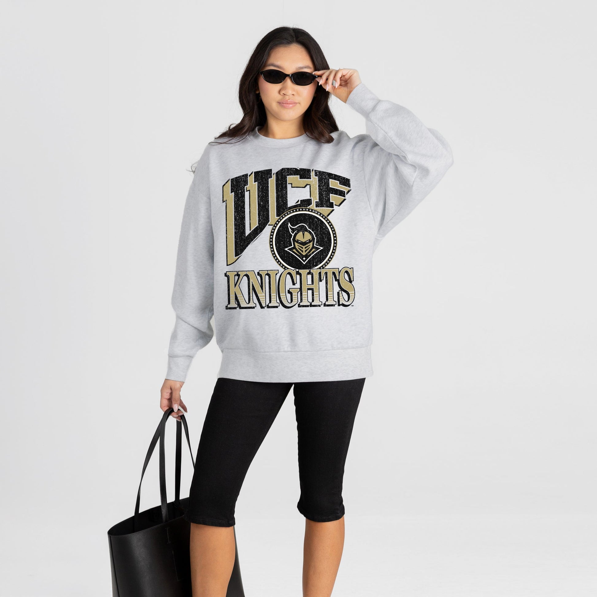 CENTRAL FLORIDA KNIGHTS GAME ON PREMIUM FLEECE DROP SHOULDER CREWNECK PULLOVER