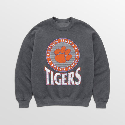 CLEMSON TIGERS SATURDAY SEAL PREMIUM FLEECE DROP SHOULDER CREWNECK PULLOVER