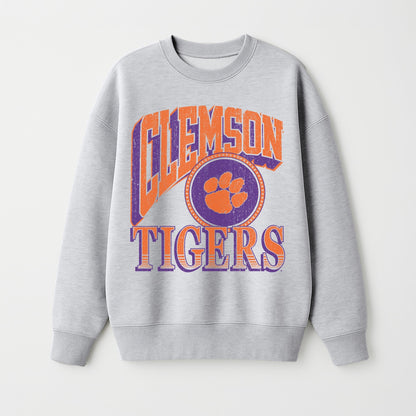 CLEMSON TIGERS GAME ON PREMIUM FLEECE DROP SHOULDER CREWNECK PULLOVER