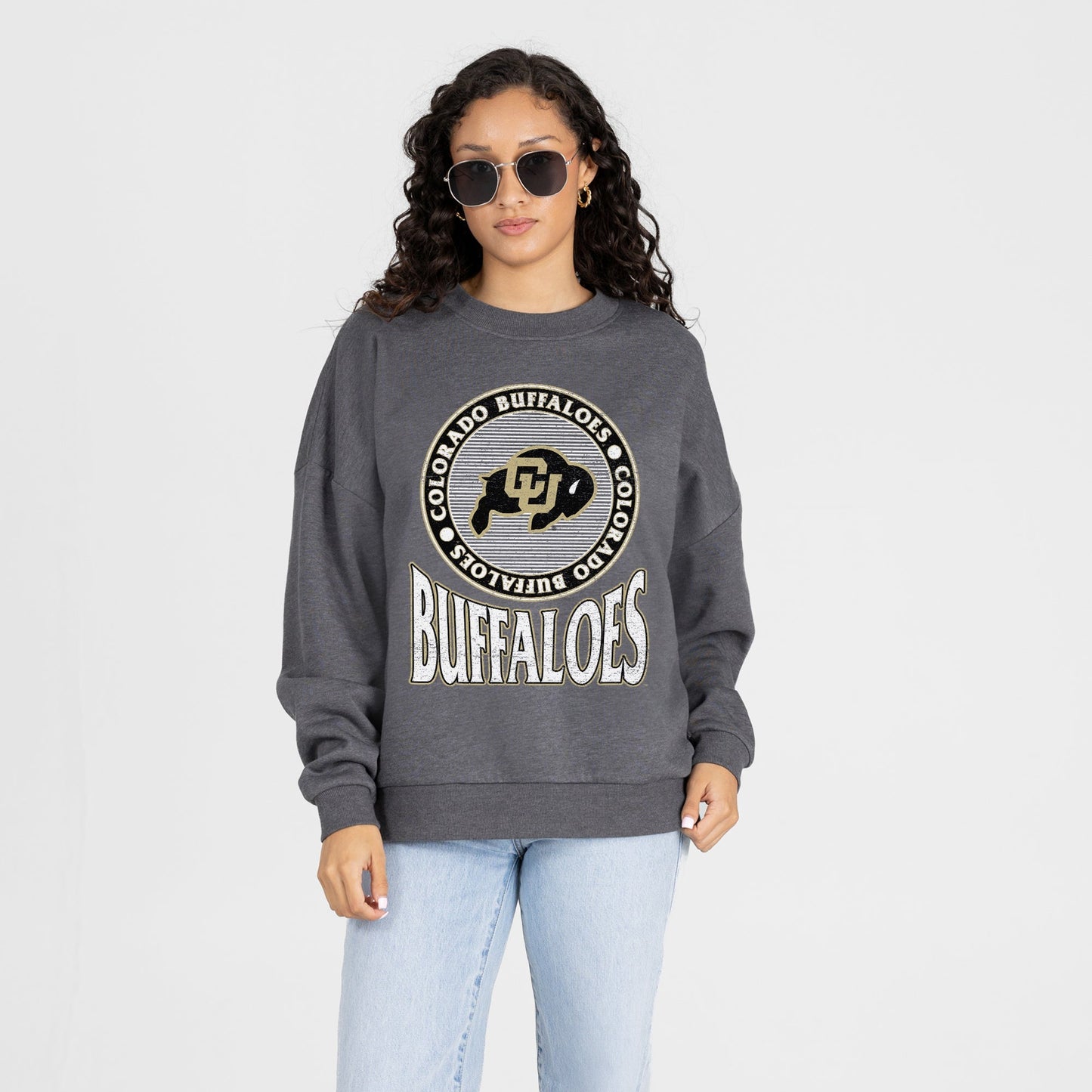 COLORADO BUFFALOES SATURDAY SEAL PREMIUM FLEECE DROP SHOULDER CREWNECK PULLOVER