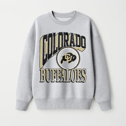 COLORADO BUFFALOES GAME ON PREMIUM FLEECE DROP SHOULDER CREWNECK PULLOVER